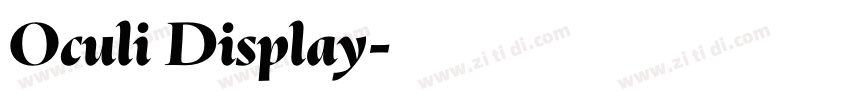 Oculi Display字体转换